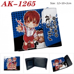 Toilet-bound Hanako-kun Anime PU leather full color buckle two fold wallet 12X10X2CM