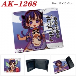 Toilet-bound Hanako-kun Anime PU leather full color buckle two fold wallet 12X10X2CM