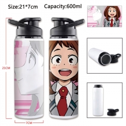  My Hero Academia Anime Printed Outdoor Sports Water Bottle 600ml 21x7cm