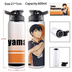 Haikyuu!! Anime Printed Outdoor Sports Water Bottle 600ml 21x7cm