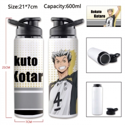 Haikyuu!! Anime Printed Outdoor Sports Water Bottle 600ml 21x7cm