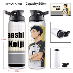 Haikyuu!! Anime Printed Outdoor Sports Water Bottle 600ml 21x7cm
