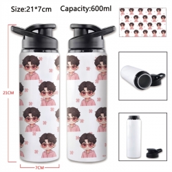K-Pop Demon Hunters Anime Printed Outdoor Sports Water Bottle 600ml 21x7cm
