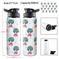 K-Pop Demon Hunters Anime Printed Outdoor Sports Water Bottle 600ml 21x7cm