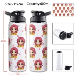 K-Pop Demon Hunters Anime Printed Outdoor Sports Water Bottle 600ml 21x7cm