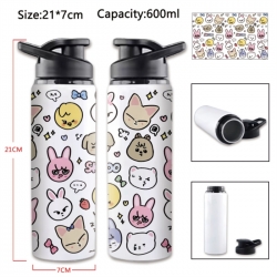 Straykids Anime Printed Outdoor Sports Water Bottle 600ml 21x7cm
