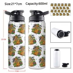 Italian-Brainrot Anime Printed Outdoor Sports Water Bottle 600ml 21x7cm