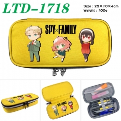 SPY&times;FAMILY Anime Waterproof canvas zipper clamshell pencil case pencil case 22x10x4cm