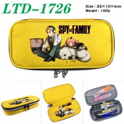 SPY&times;FAMILY Anime Waterproof canvas zipper clamshell pencil case pencil case 22x10x4cm