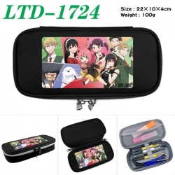 SPY&times;FAMILY Anime Waterproof canvas zipper clamshell pencil case pencil case 22x10x4cm
