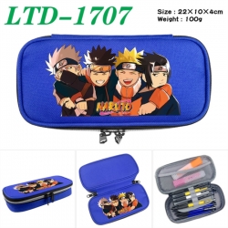 Naruto Anime Waterproof canvas zipper clamshell pencil case pencil case 22x10x4cm