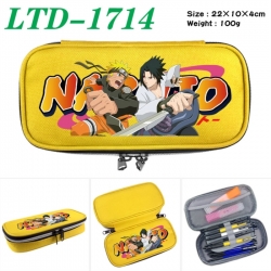Naruto Anime Waterproof canvas zipper clamshell pencil case pencil case 22x10x4cm