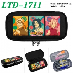 Naruto Anime Waterproof canvas zipper clamshell pencil case pencil case 22x10x4cm