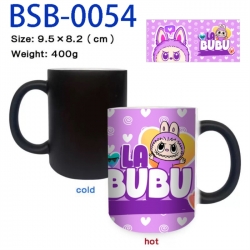 Labubu Anime peripherals color changing ceramic cup tea cup mug 9.5X8.2cm