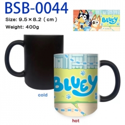 Bluey Anime peripherals color changing ceramic cup tea cup mug 9.5X8.2cm