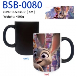 Zootopia Anime peripherals color changing ceramic cup tea cup mug 9.5X8.2cm