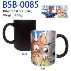 Zootopia Anime peripherals color changing ceramic cup tea cup mug 9.5X8.2cm