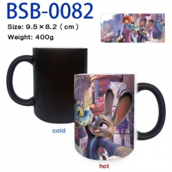 Zootopia Anime peripherals color changing ceramic cup tea cup mug 9.5X8.2cm
