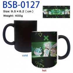 Rick and Morty Anime peripherals color changing ceramic cup tea cup mug 9.5X8.2cm