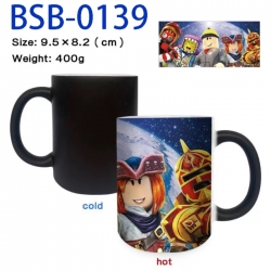 Roblox Anime peripherals color changing ceramic cup tea cup mug 9.5X8.2cm