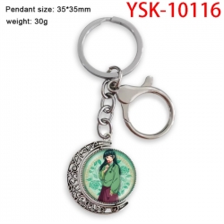 The Apothecary Diaries Hardware Anime double-sided crystal rotating gemstone keychain pendant price for 5 pcs