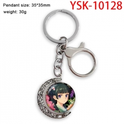 The Apothecary Diaries Hardware Anime double-sided crystal rotating gemstone keychain pendant price for 5 pcs