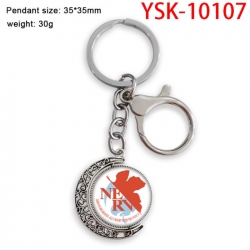 EVA Anime double-sided crystal rotating gemstone keychain pendant price for 5 pcs