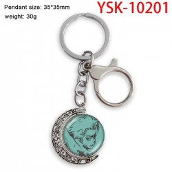 Bleach Anime double-sided crystal rotating gemstone keychain pendant price for 5 pcs