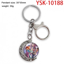 Zootopia Anime double-sided crystal rotating gemstone keychain pendant price for 5 pcs