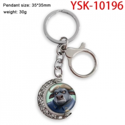 Zootopia Anime double-sided crystal rotating gemstone keychain pendant price for 5 pcs
