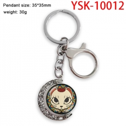 DANDADAN Anime double-sided crystal rotating gemstone keychain pendant price for 5 pcs
