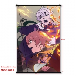 Punish the Brave Anime black Plastic rod Cloth painting Satin cloth Wall Scroll 60X90CM 
