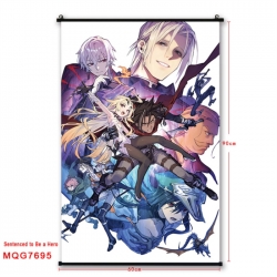 Punish the Brave Anime black Plastic rod Cloth painting Satin cloth Wall Scroll 60X90CM 