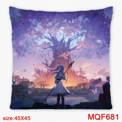 Frieren: Beyond Journey's Anime square full-color pillow cushion 45X45CM NO FILLING 