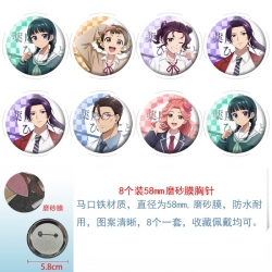 The Apothecary Diaries Hardware Anime round scrub film brooch badge 58MM a set of 8