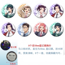 The Apothecary Diaries Hardware Anime round Astral membrane brooch badge 58MM a set of 8