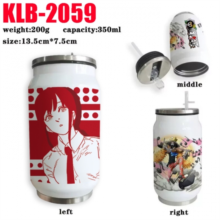 Chainsaw Man Anime Printed Stainless Steel Insulated Cup Straw Water Cup 350ML