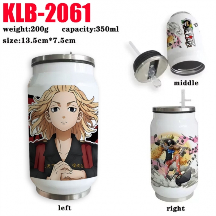 Tokyo Revengers Anime Printed Stainless Steel Insulated Cup Straw Water Cup 350ML