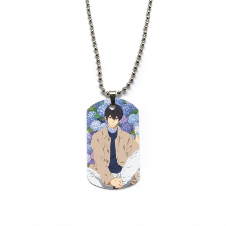 Free! Anime double-sided full color printed military brand necklace price for 5 pcs