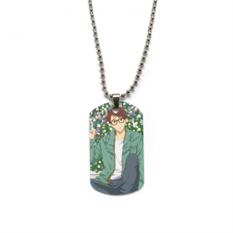 Free! Anime double-sided full color printed military brand necklace price for 5 pcs