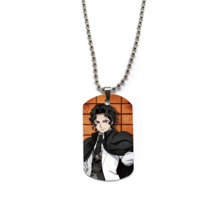 Demon Slayer Kimets Anime double-sided full color printed military brand necklace price for 5 pcs
