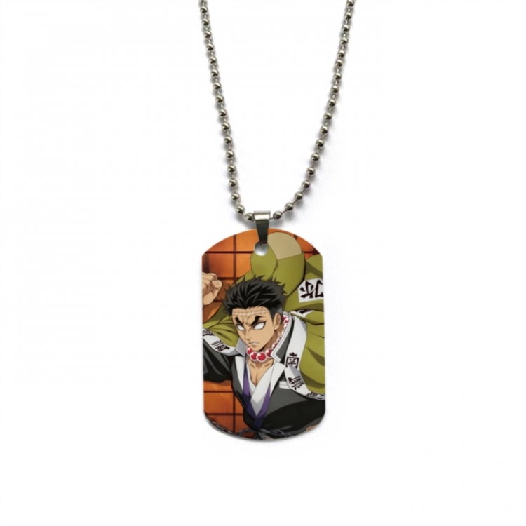 Demon Slayer Kimets Anime double-sided full color printed military brand necklace price for 5 pcs