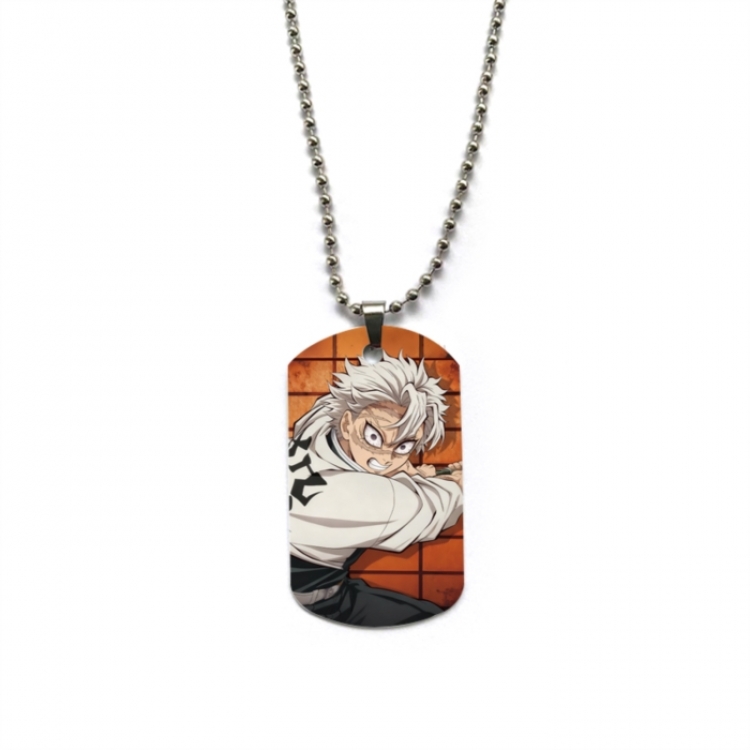 Demon Slayer Kimets Anime double-sided full color printed military brand necklace price for 5 pcs