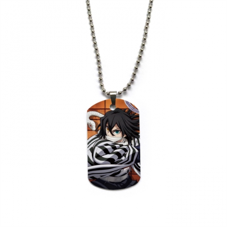 Demon Slayer Kimets Anime double-sided full color printed military brand necklace price for 5 pcs