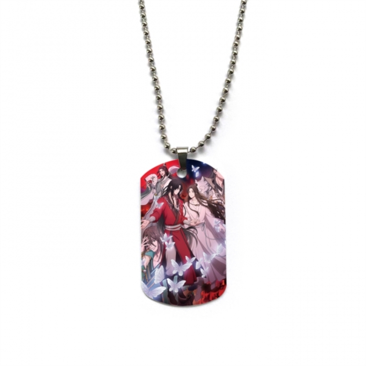 Heaven Official's Blessing Anime double-sided full color printed military brand necklace price for 5 pcs