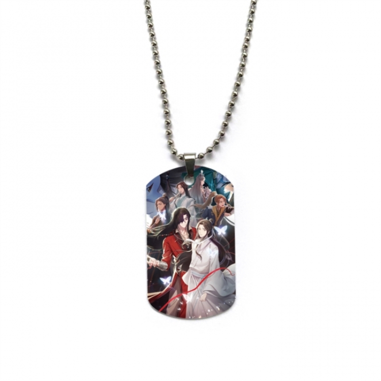 Heaven Official's Blessing Anime double-sided full color printed military brand necklace price for 5 pcs