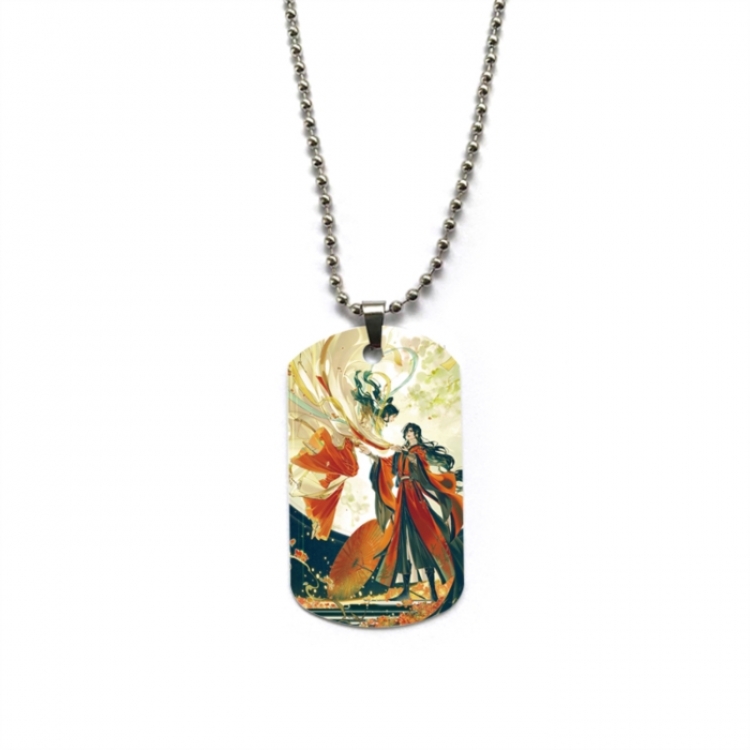 Heaven Official's Blessing Anime double-sided full color printed military brand necklace price for 5 pcs