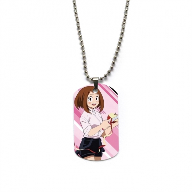 My Hero Academia Anime double-sided full color printed military brand necklace price for 5 pcs