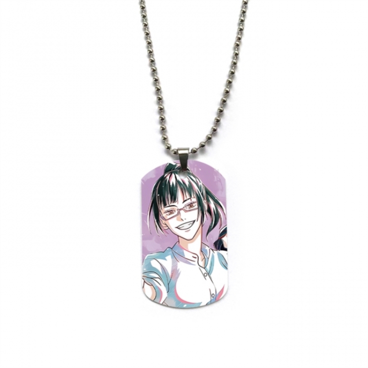 Jujutsu Kaisen Anime double-sided full color printed military brand necklace price for 5 pcs