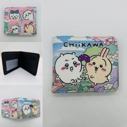 Chiikawa Full color Two fold short card case wallet 11X9.5CM